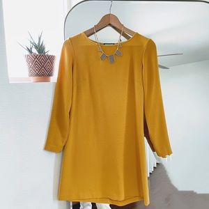 American Apparel Mustard Mini Dress